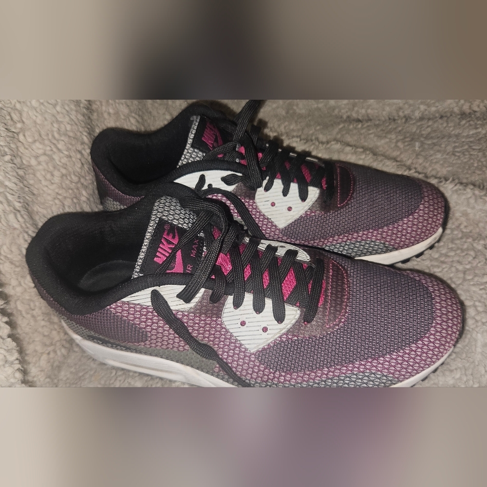 Nike Air Max 90 Jacquard White/Vivid Pink/ Sneakers Men's sz 9.5 Shoes 631750